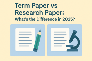 Learn the 2025 differences between term and research papers: purpose, structure, methods, length, and grading criteria in a clear student guide.